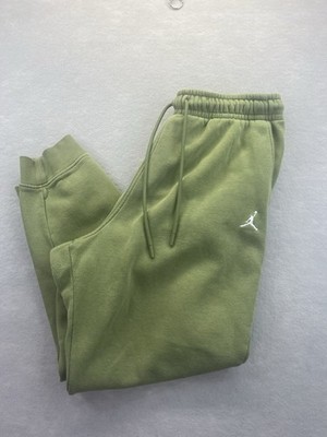 Nike Jordan Essentials Jumpman Fleece Olive Sweatpants Sz XL FJ7779