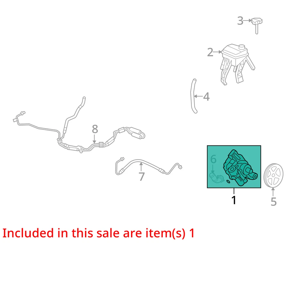 Conjunto de bomba de dirección asistida Saturn Vue 2008 2009 154 k OEM Foto 4 de 4