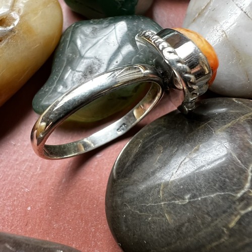Sterling Silver 925 Spiny Oyster Shell Heart Ring – Sz 8.5 - Picture 3 of 14