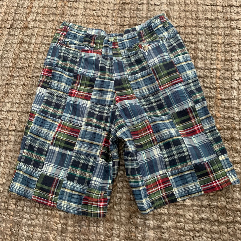 SUN RIVER ROPA CO. Pantalones Cortos Hombre Talla 32 Azul Patchwork 100% Algodón Foto 4 de 4