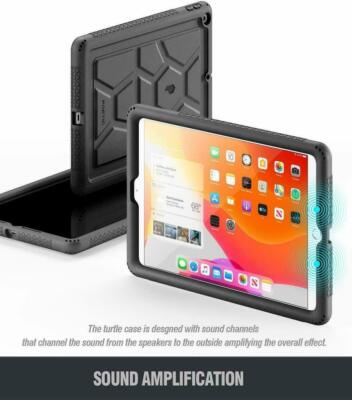 For Apple iPad 10.2 2021/2020/2019 Tablet Case Washable Silicone Cover Black