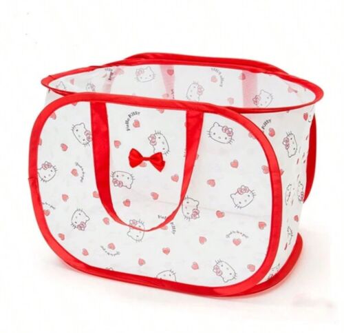 Hello Kitty Laundry Basket Storage Bin Baby Kids Childrens Room Small Size Decor