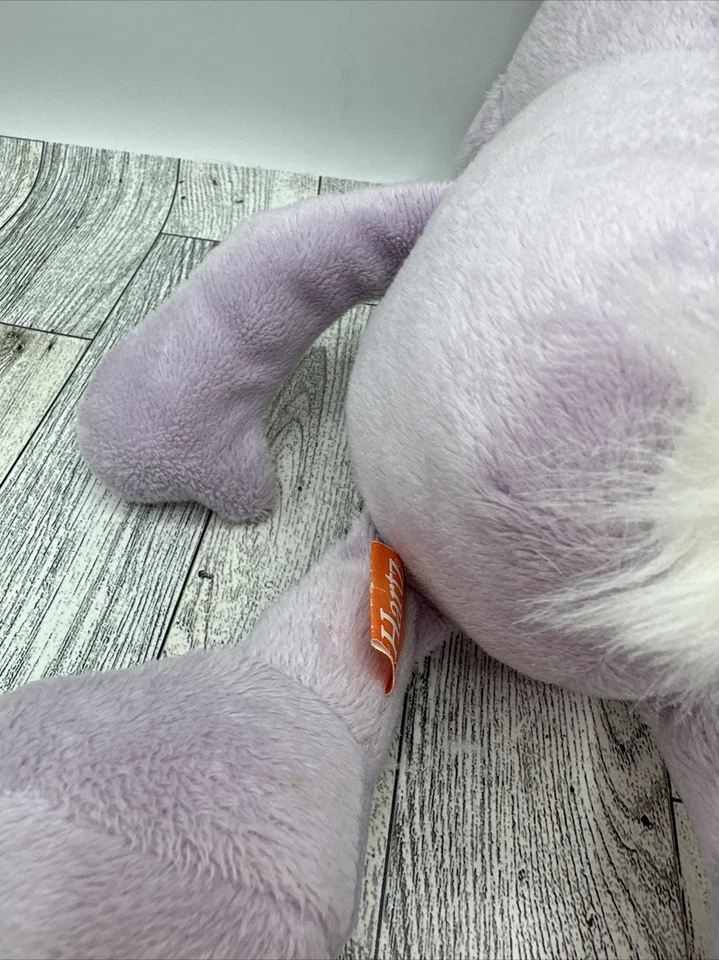 Brinquedo de pelúcia Hartz hipopótamo hipopótamo bicho chocalho bebê selva 10" roxo - Imagem 4 de 4