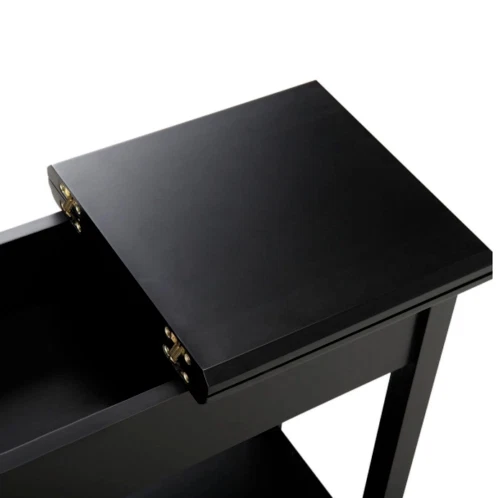 Mesa auxiliar estrecha American Heritage tapa abatible con almacenamiento Foto 3 de 4