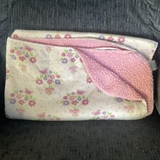 Kidgets Plush Baby Blanket Floral Butterflies Light Pink Sherpa Lovey Flowers