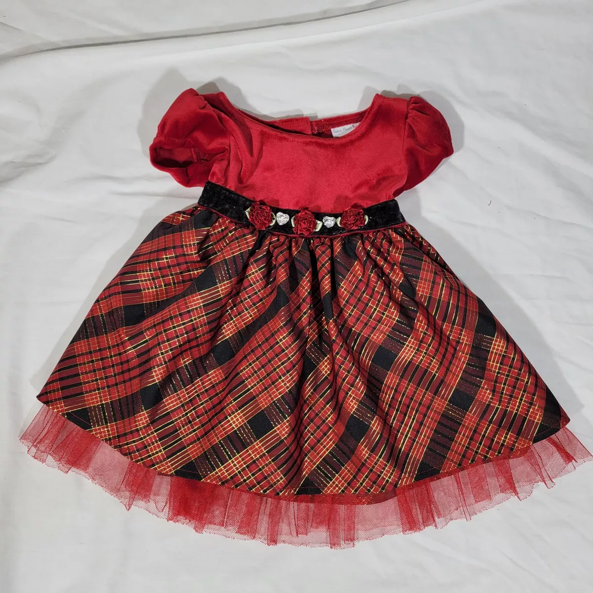 Red rose dress for baby best sale girl