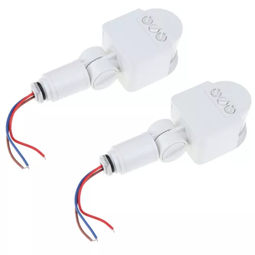 2x 180° LED Auto Infrared PIR Motion Sensor Detector Wall Light Switch 110V~265V