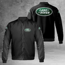 Land Rover Car Logo Printed Unisex Windproof Bomber Jacket
