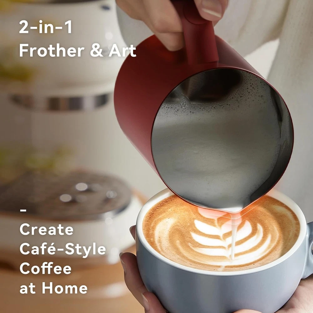 Milk Frother and Steamer,  4 in 1 Electric Milk Frother, 10.2Oz/300Ml Automatic