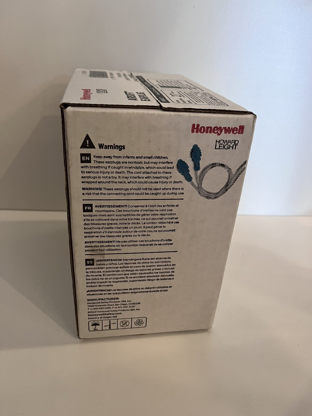 Honeywell Howard Leight DPAS-30RG / 5FT98 AirSoft® Earplugs NRR 27, 100 pair