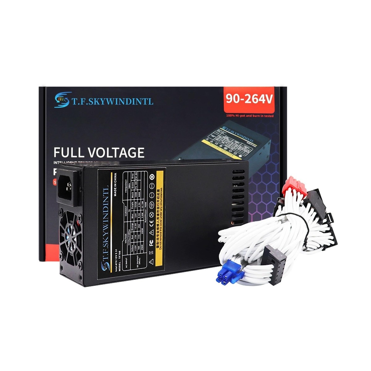 T.F.SKYWINDINTL Flex ATX Power Supply 600W 1U Fully Modular PSU