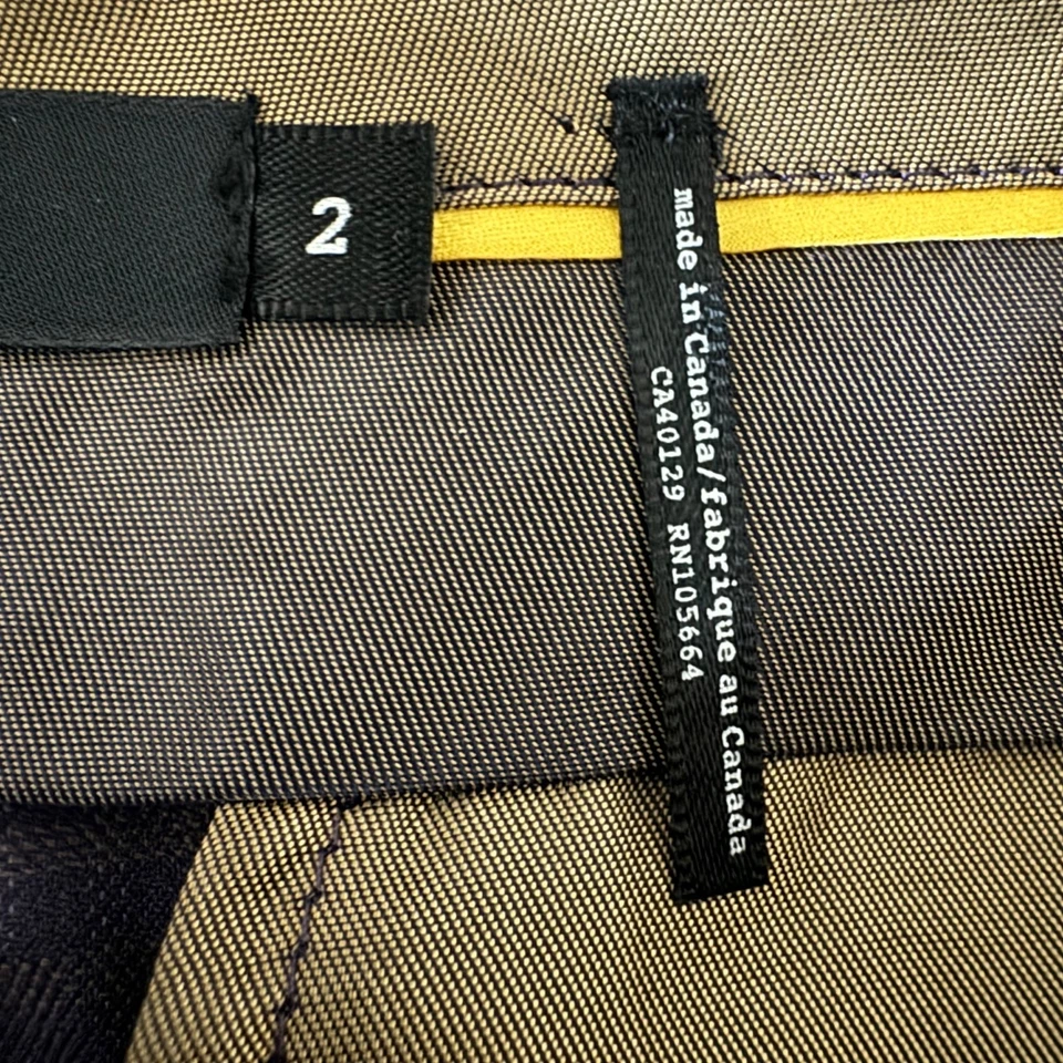 Pantalones de vestir LAMB para mujer mezcla de lana púrpura a cuadros talla 2 Foto 4 de 4