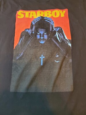 The Weeknd T-Shirt Weekend Album Starboy XO Black Mens L (SMALL 