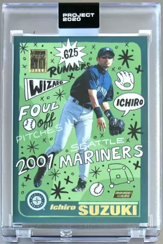 TOPPS PROJECT 2020 #62 ICHIRO SUZUKI by Artist SOPHIA CHANG * MARINERS 2001 #726