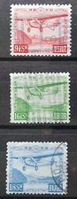 Série 3 Timbres Japon Poste Aérienne N° 3A/5 Oblitéré Cote 65€ / Stamps Airmail 