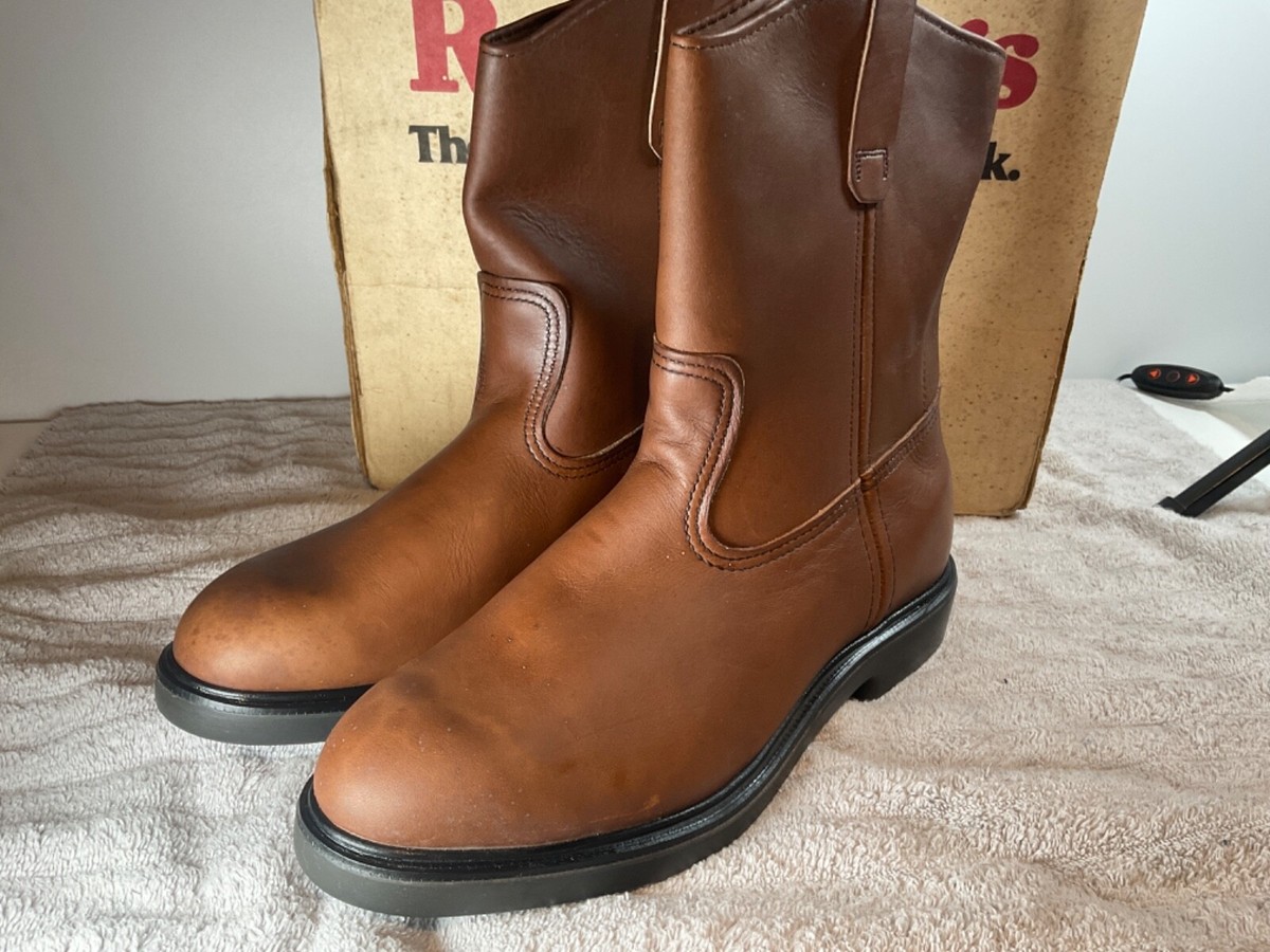 Red Wing SuperSole Pecos Pull On Boot Brown Leather Mid Calf Red Wing SuperSole Pecos Pull On Boot Brown Leather Mid Calf