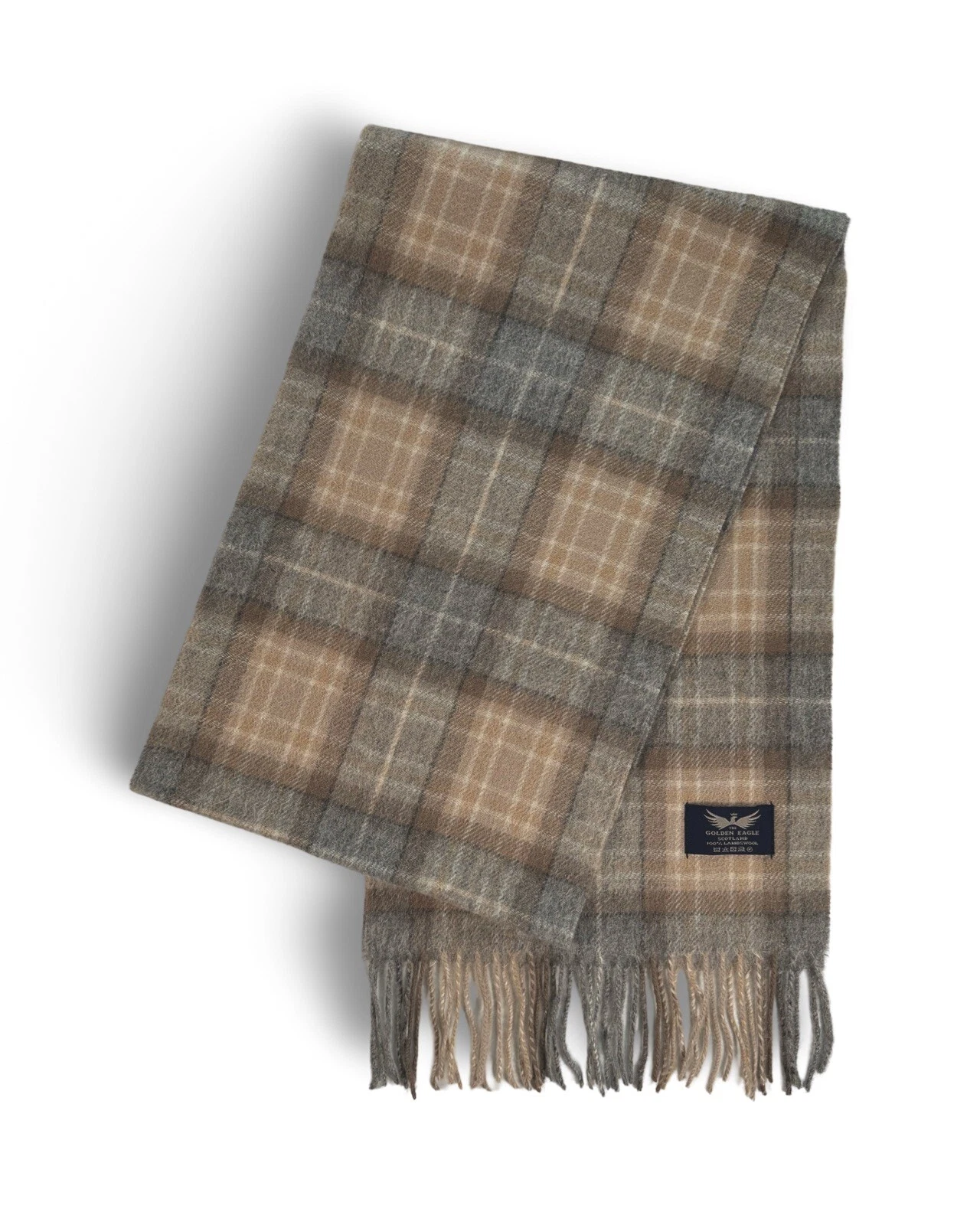The Golden Eagle 100% Lambswool Scarf Scotland Scarves Tartan Wool - Mackeller