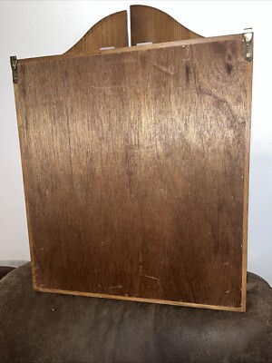 VTG 1970's THE SHIP”S INN Dartboard Wooden Case Bar Garage Man