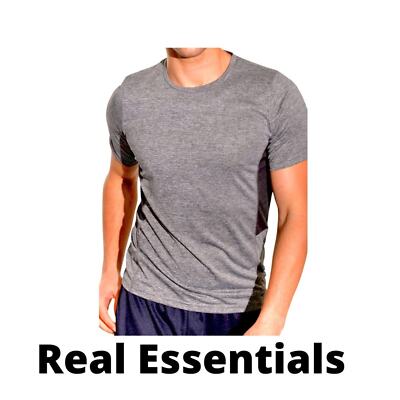NEW Real Essentials Men's Quick Dry Moisture Wicking Performance T-Shirt. 2XL
