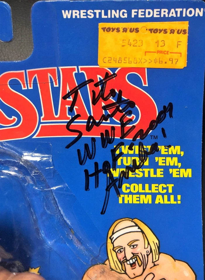 Tito Santana WWF Autographed LJN Wrestling Superstars Figure w/ Inscriptions NIB - Image 4 of 4