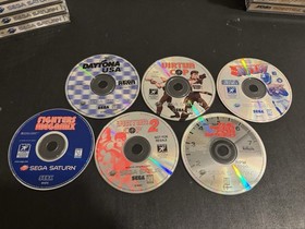 Sega Saturn Console Lot Of 17 Games (11 In Cases), Controller & Hookups Tested