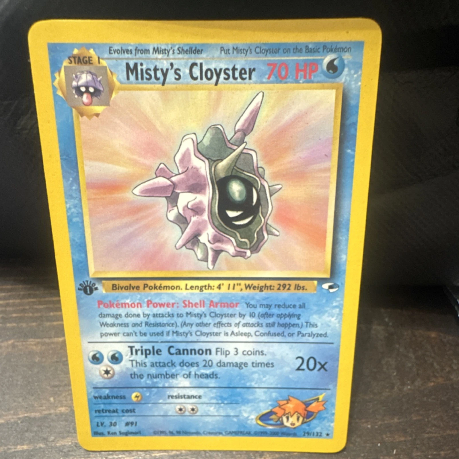 Misty's Cloyster Gym Heroes 029/132 1st Edition Rare Regular English Sugimori