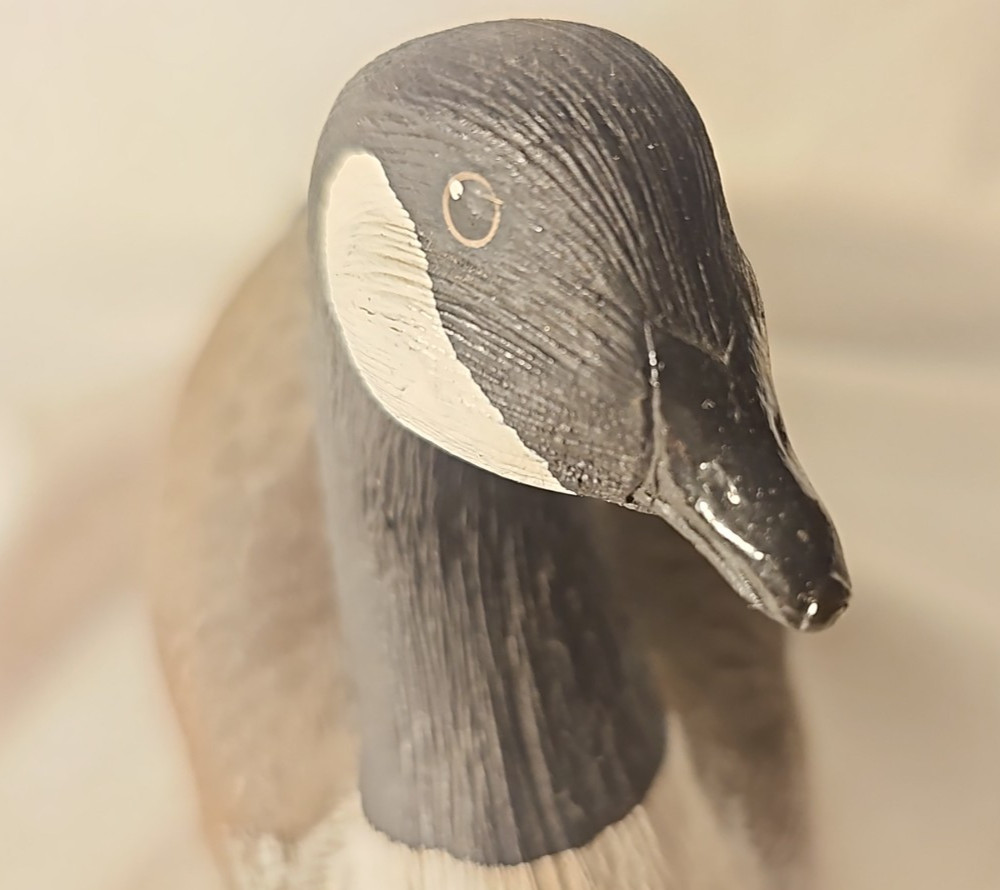 Vintage Jennings Decoy Co. St. Cloud Mn. Canada Goose signed by G. Flint 4" tall