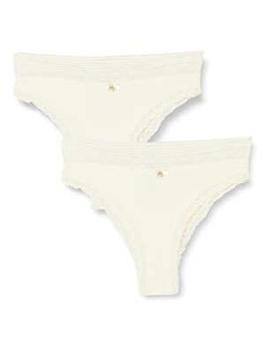 Bikini Unterwäsche Dagi Ecru 2er Pack Regular Waist Brasilian L Damen