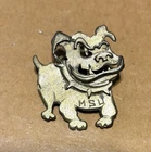 Vintage Mississippi State Bulldogs Pin, Metal, Gold Tone