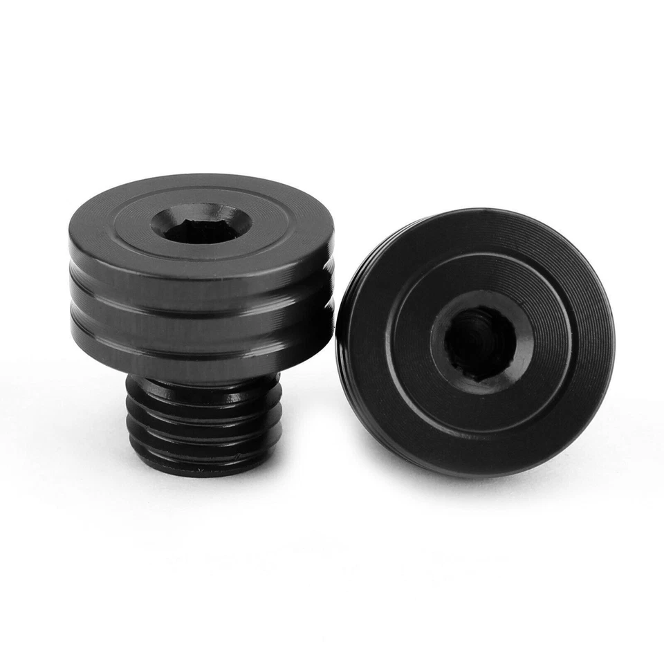 2x miroir d'obturation'boulons noir pour Yamaha MT09 MT10 XSR900 XSR700 FZ1 FZ8. - Photo 4/4