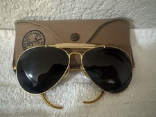 Exc Vtg 1970's 62mm B L RAY-BAN USA CABLE-WRAPS OUTDOORSMAN AVIATOR SUNGLASSES