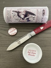 GEC 15 Badge Boys Red Linen Micarta Tidioute Cutlery