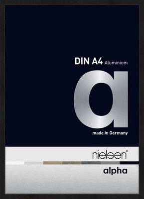 Nielsen Aluminium Bilderrahmen Alpha 21x29,7 cm eloxal schwarz matt