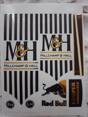 M&H Black Gold Edition Full Cricketschläger Aufkleber 3D geprägt Millichamp & Hall - Bild 1 von 4