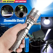 950000000 Lumen Super Bright LED Tactical Flashlight Rechargeable LED Work Light