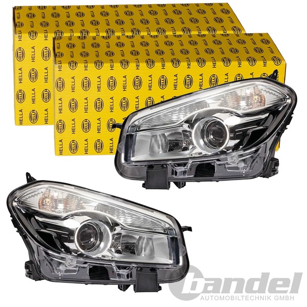 2X Hella Xenon Scheinwerfer Passend FüR Nissan Qashqai Links+Rechts-image