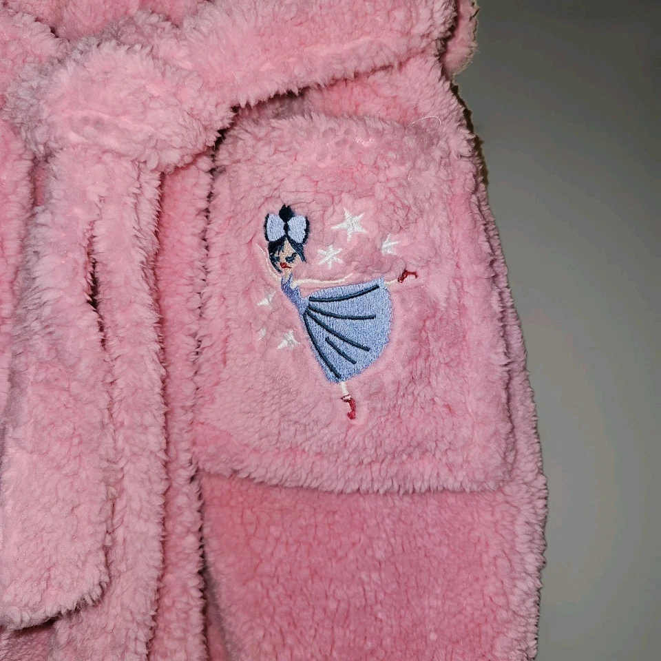 Ropa de dormir Ropa de baño Bata de baño Niñas 6/6x Rosa Suave Felpa Princesa Bolsillos Foto 3 de 4