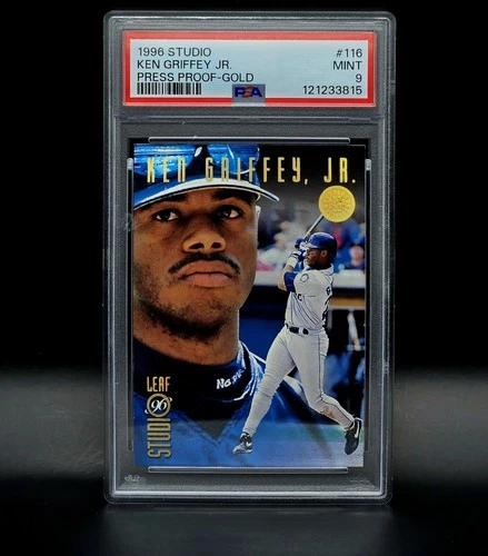 1996 Studio Ken Griffey Jr PRESS PROOF GOLD /500 SP Mariners PSA 9 RARE!
