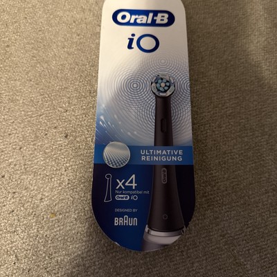 Oral-B iO Ultimate Clean Replacement Brush Heads 4 Pack Black Genuine New Sealed