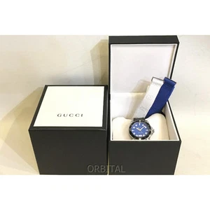 Gucci Dive 200 m Ya136340 quartz SS cadran bleu 40 mm 2 ceintures de rechange grade A