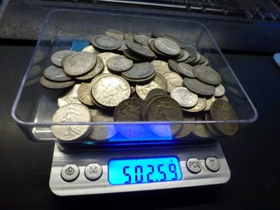 lot de 500g en pièces argent Semeuse,début XXème,B.E - Photo 1/2