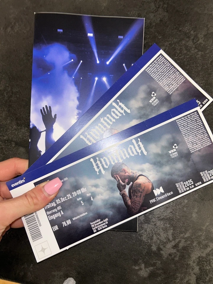 KONTRA K, Freitag 05.12.25 Mannheim, 2 Tickets Sitzplätze Oberrang 405, Reihe 5 - Bild 2 von 2