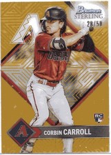 28/50  .  2023 Bowman Sterling .  CORBIN CARROLL's .  TEK  GOLD  .  rookie card