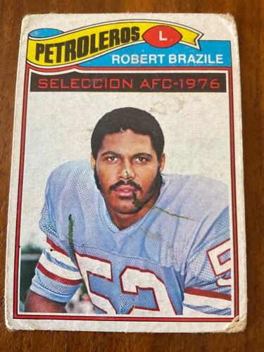 Robert Brazile #240 1977 Topps Mexican card