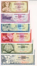 1974-86 Yugoslavia Extra Lot 10 - 1000 Dinara Paper Money Banknotes Currency10