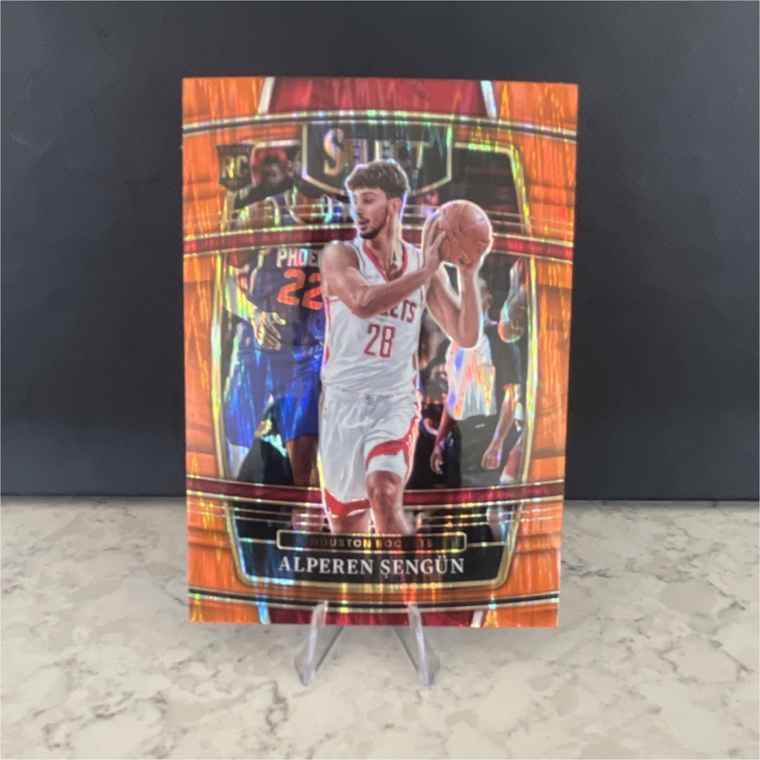 Panini 2021-22 Select Alperen Sengun #19 Orange Flash Prizm Rookie Rockets