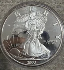 2000 Giant 12 Troy Ounce One Pound Silver Eagle .999 Silver Round In Capsule BU