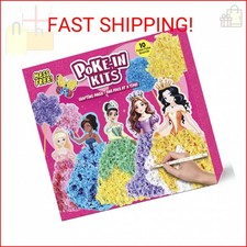 Poke Art Princess Kit Gift 10 Pcs Set,Crafts For Kids Ages 4-8, Diy Craft Kits W