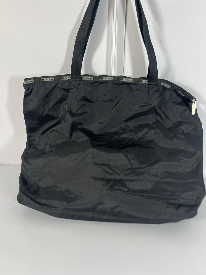 LeSportsac Zip top Shopper Black Tote Bag - Image 3 of 4