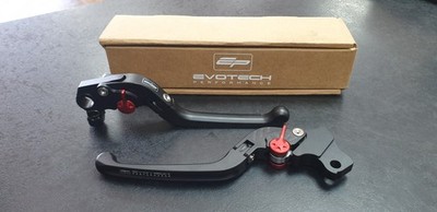 EVOTECH PERFORMANCE BLACK BRAKE CLUTCH FOLDING LEVERS DUCATI HYPERMOTARD STRADA